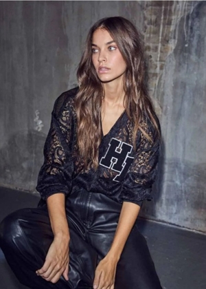 Court ls lace tee Black HAUTE L\'AMITIÈ